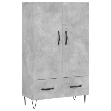 vidaXL Ντουλάπα Γκρι Σκυροδέματος 69,5x31x115cm Επεξεργ. Ξύλο 1 τεμ.