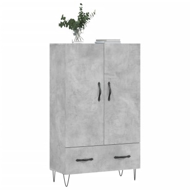 vidaXL Ντουλάπα Γκρι Σκυροδέματος 69,5x31x115cm Επεξεργ. Ξύλο 1 τεμ.