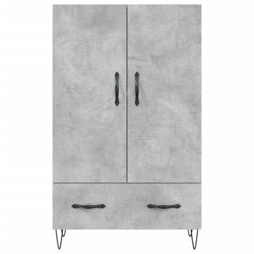 vidaXL Ντουλάπα Γκρι Σκυροδέματος 69,5x31x115cm Επεξεργ. Ξύλο 1 τεμ.