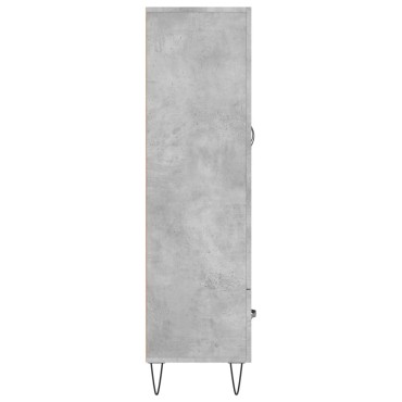vidaXL Ντουλάπα Γκρι Σκυροδέματος 69,5x31x115cm Επεξεργ. Ξύλο 1 τεμ.