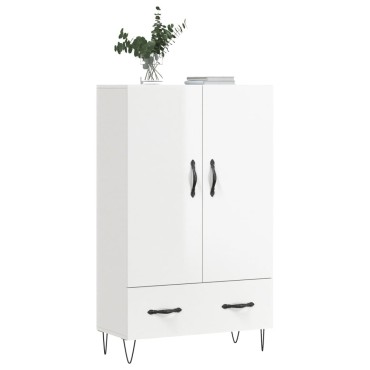 vidaXL Ντουλάπα Γυαλ. Λευκό 69,5x31x115cm από Επεξεργασμένο Ξύλο 1 τεμ.