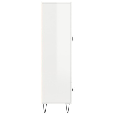 vidaXL Ντουλάπα Γυαλ. Λευκό 69,5x31x115cm από Επεξεργασμένο Ξύλο 1 τεμ.