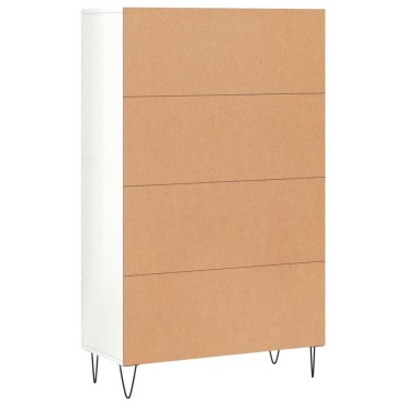 vidaXL Ντουλάπα Γυαλ. Λευκό 69,5x31x115cm από Επεξεργασμένο Ξύλο 1 τεμ.