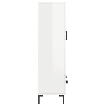 vidaXL Ντουλάπα Γυαλ. Λευκό 69,5x31x115cm από Επεξεργασμένο Ξύλο 1 τεμ.