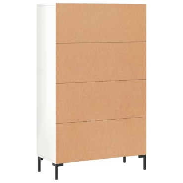 vidaXL Ντουλάπα Γυαλ. Λευκό 69,5x31x115cm από Επεξεργασμένο Ξύλο 1 τεμ.