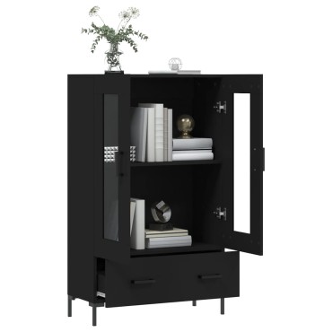 vidaXL Ντουλάπα Μαύρη 69,5x31x115cm από Επεξεργασμένο Ξύλο 1 τεμ.