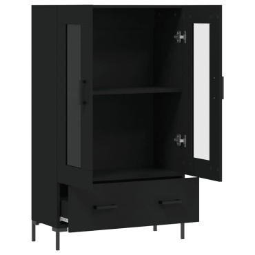 vidaXL Ντουλάπα Μαύρη 69,5x31x115cm από Επεξεργασμένο Ξύλο 1 τεμ.