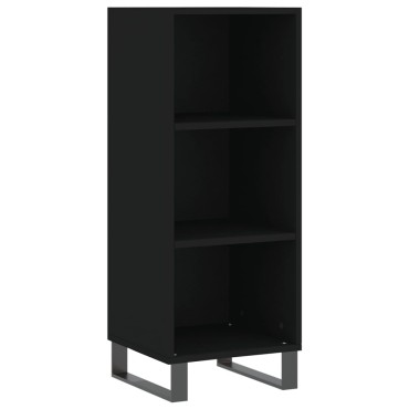 vidaXL Ντουλάπι Μαύρο 34,5x32,5x90cm Επεξεργασμένο Ξύλο 1 τεμ.