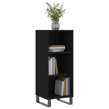 vidaXL Ντουλάπι Μαύρο 34,5x32,5x90cm Επεξεργασμένο Ξύλο 1 τεμ.