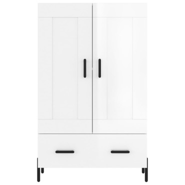vidaXL Ντουλάπα Γυαλ. Λευκό 69,5x31x115cm από Επεξεργασμένο Ξύλο 1 τεμ.