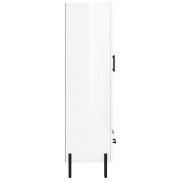 vidaXL Ντουλάπα Γυαλ. Λευκό 69,5x31x115cm από Επεξεργασμένο Ξύλο 1 τεμ.