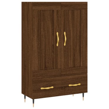 vidaXL Ντουλάπα Καφέ Δρυς 69,5x31x115cm από Επεξεργασμένο Ξύλο 1 τεμ.