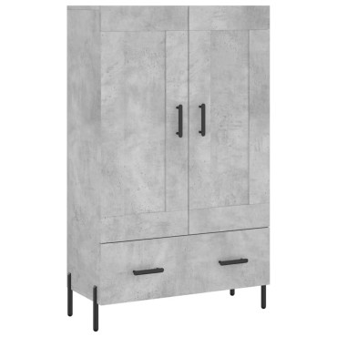 vidaXL Ντουλάπα Γκρι Σκυροδέματος 69,5x31x115cm Επεξεργ. Ξύλο 1 τεμ.