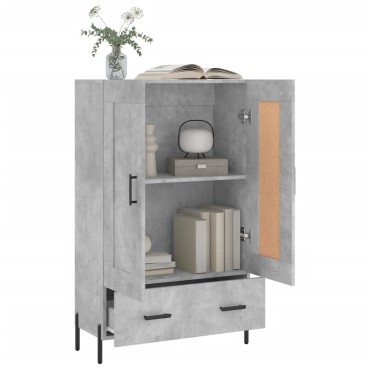 vidaXL Ντουλάπα Γκρι Σκυροδέματος 69,5x31x115cm Επεξεργ. Ξύλο 1 τεμ.