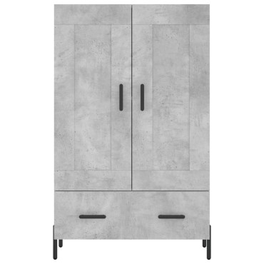 vidaXL Ντουλάπα Γκρι Σκυροδέματος 69,5x31x115cm Επεξεργ. Ξύλο 1 τεμ.