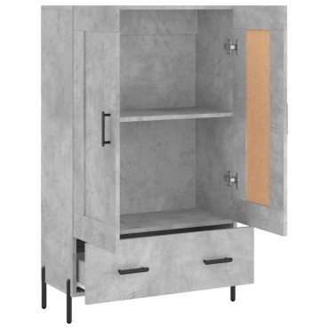 vidaXL Ντουλάπα Γκρι Σκυροδέματος 69,5x31x115cm Επεξεργ. Ξύλο 1 τεμ.