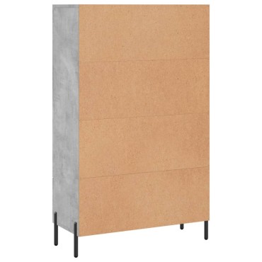 vidaXL Ντουλάπα Γκρι Σκυροδέματος 69,5x31x115cm Επεξεργ. Ξύλο 1 τεμ.
