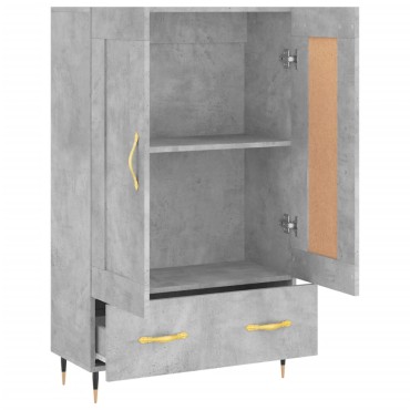 vidaXL Ντουλάπα Γκρι Σκυροδέματος 69,5x31x115cm Επεξεργ. Ξύλο 1 τεμ.
