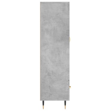 vidaXL Ντουλάπα Γκρι Σκυροδέματος 69,5x31x115cm Επεξεργ. Ξύλο 1 τεμ.