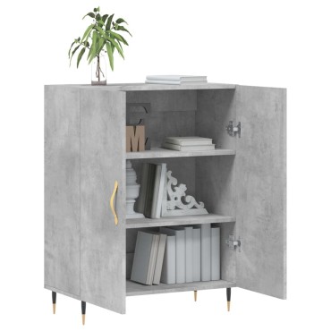 vidaXL Ντουλάπι Γκρι Σκυροδέματος 69,5x34x90cm Επεξεργασμένο Ξύλο 1 τεμ.