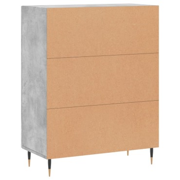 vidaXL Ντουλάπι Γκρι Σκυροδέματος 69,5x34x90cm Επεξεργασμένο Ξύλο 1 τεμ.