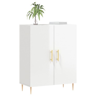 vidaXL Ντουλάπι Γυαλιστερό Λευκό 69,5x34x90cm Επεξεργασμένο Ξύλο 1 τεμ.