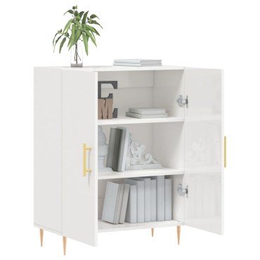 vidaXL Ντουλάπι Γυαλιστερό Λευκό 69,5x34x90cm Επεξεργασμένο Ξύλο 1 τεμ.