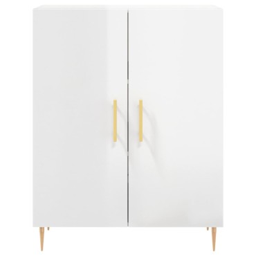 vidaXL Ντουλάπι Γυαλιστερό Λευκό 69,5x34x90cm Επεξεργασμένο Ξύλο 1 τεμ.
