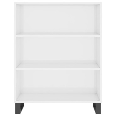 vidaXL Ραφιέρα Γυαλιστερό Λευκό 69,5x32,5x90cm από Επεξεργ. Ξύλο 1 τεμ.