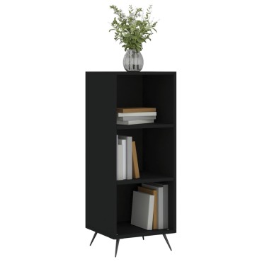 vidaXL Ραφιέρα Μαύρη 34,5x32,5x90cm από Επεξεργασμένο Ξύλο 1 τεμ.