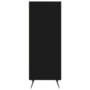 vidaXL Ραφιέρα Μαύρη 34,5x32,5x90cm από Επεξεργασμένο Ξύλο 1 τεμ.