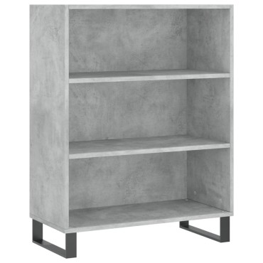 vidaXL Ραφιέρα Γκρι Σκυροδεμ. 69,5x32,5x90cm από Επεξεργ. Ξύλο 1 τεμ.