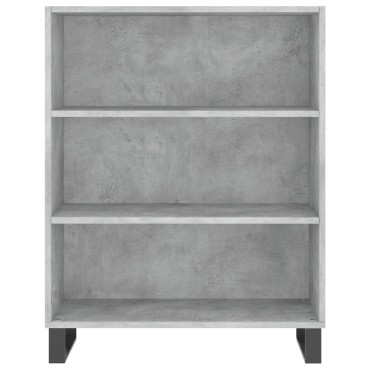 vidaXL Ραφιέρα Γκρι Σκυροδεμ. 69,5x32,5x90cm από Επεξεργ. Ξύλο 1 τεμ.