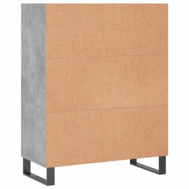 vidaXL Ραφιέρα Γκρι Σκυροδεμ. 69,5x32,5x90cm από Επεξεργ. Ξύλο 1 τεμ.