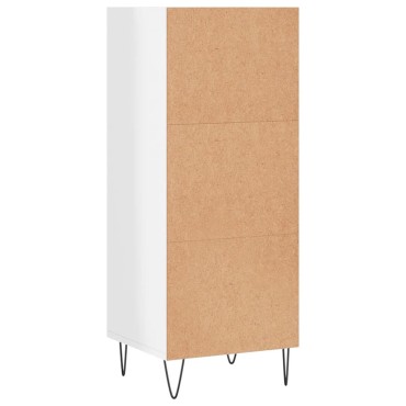 vidaXL Ντουλάπι Γυαλιστερό Λευκό 34,5x32,5x90cm Επεξεργ. Ξύλο 1 τεμ.