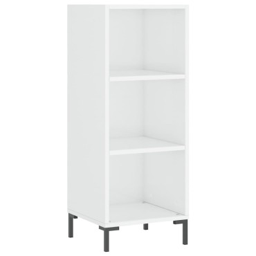 vidaXL Ντουλάπι Γυαλιστερό Λευκό 34,5x32,5x90cm Επεξεργ. Ξύλο 1 τεμ.