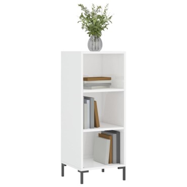 vidaXL Ντουλάπι Γυαλιστερό Λευκό 34,5x32,5x90cm Επεξεργ. Ξύλο 1 τεμ.