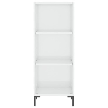 vidaXL Ντουλάπι Γυαλιστερό Λευκό 34,5x32,5x90cm Επεξεργ. Ξύλο 1 τεμ.