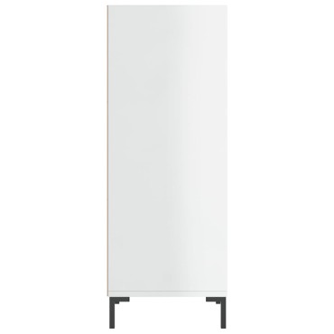 vidaXL Ντουλάπι Γυαλιστερό Λευκό 34,5x32,5x90cm Επεξεργ. Ξύλο 1 τεμ.