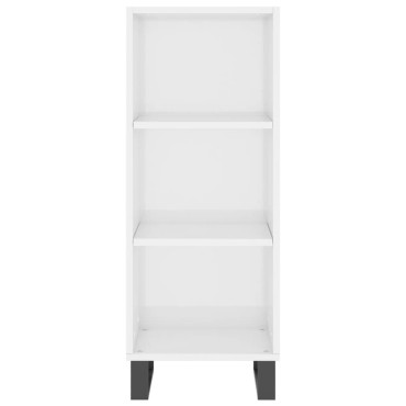 vidaXL Ντουλάπι Γυαλιστερό Λευκό 34,5x32,5x90cm Επεξεργ. Ξύλο 1 τεμ.