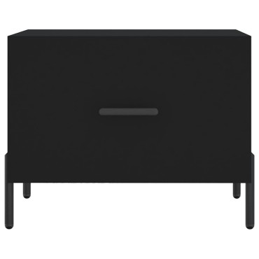 vidaXL Τραπεζάκι Σαλονιού Μαύρο 50x50x40cm από Επεξεργασμένο Ξύλο 1 τεμ.