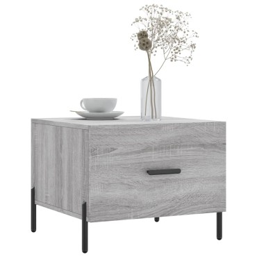 vidaXL Τραπεζάκι Σαλονιού Γκρι Sonoma 50x50x40cm Επεξεργασμένο Ξύλο 1 τεμ.