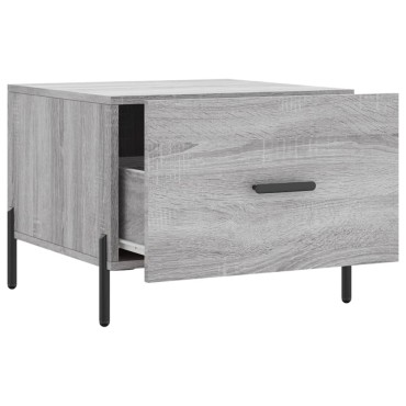 vidaXL Τραπεζάκι Σαλονιού Γκρι Sonoma 50x50x40cm Επεξεργασμένο Ξύλο 1 τεμ.