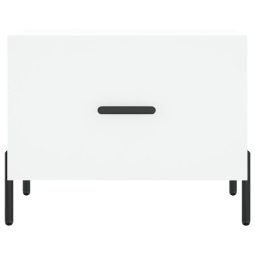 vidaXL Τραπεζάκι Σαλονιού Λευκό 50x50x40cm από Επεξεργ. Ξύλο 1 τεμ.
