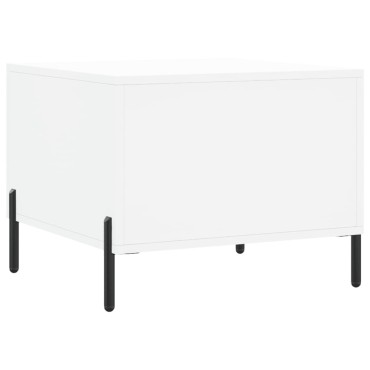 vidaXL Τραπεζάκι Σαλονιού Λευκό 50x50x40cm από Επεξεργ. Ξύλο 1 τεμ.