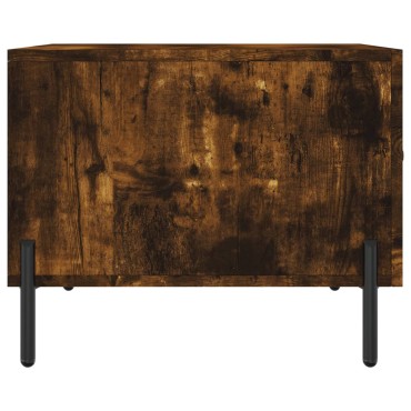 vidaXL Τραπεζάκι Σαλονιού Καπνιστή Δρυς 50x50x40cm Επεξεργασμ. Ξύλο 1 τεμ.