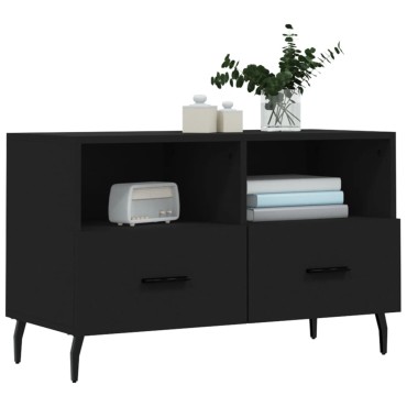 vidaXL Έπιπλο Τηλεόρασης Μαύρο 80x36x50cm από Επεξεργασμένο Ξύλο
