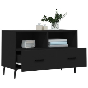 vidaXL Έπιπλο Τηλεόρασης Μαύρο 80x36x50cm από Επεξεργασμένο Ξύλο