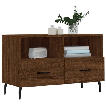 vidaXL Έπιπλο Τηλεόρασης Καφέ Δρυς 80x36x50cm Επεξ. Ξύλο