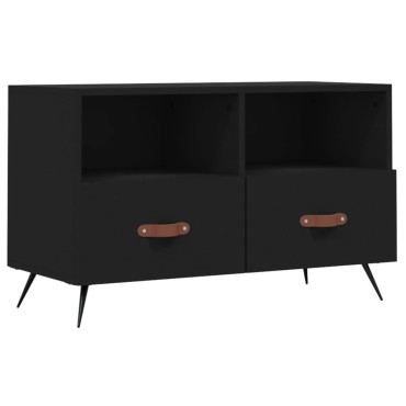 vidaXL Έπιπλο Τηλεόρασης Μαύρο 80x36x50cm από Επεξεργασμένο Ξύλο